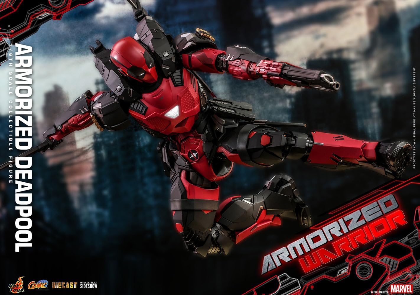 Hot Toys 1:6 Armorized Deadpool, Red
