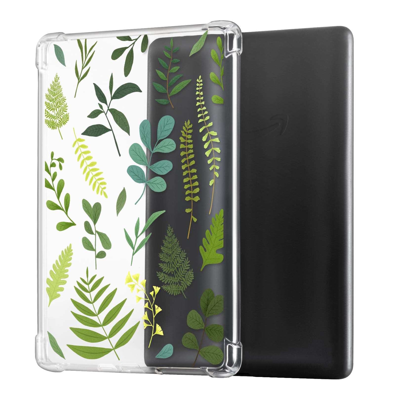 Clear Case for 6" E-Reader 2024 and 2022 (11th Generation) - Ultra-Slim Soft TPU Transparent Cover,Lightweight & Durable Protection,Leafs