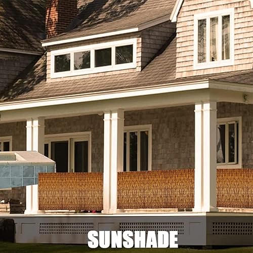 Miniatura 4 de Proyección de cañas, cercas decorativas, parasol, rollos de bambú para vallas, paneles de privacidad para patio, 2, 3, 4, 5 pies de alto x 16.4 pies