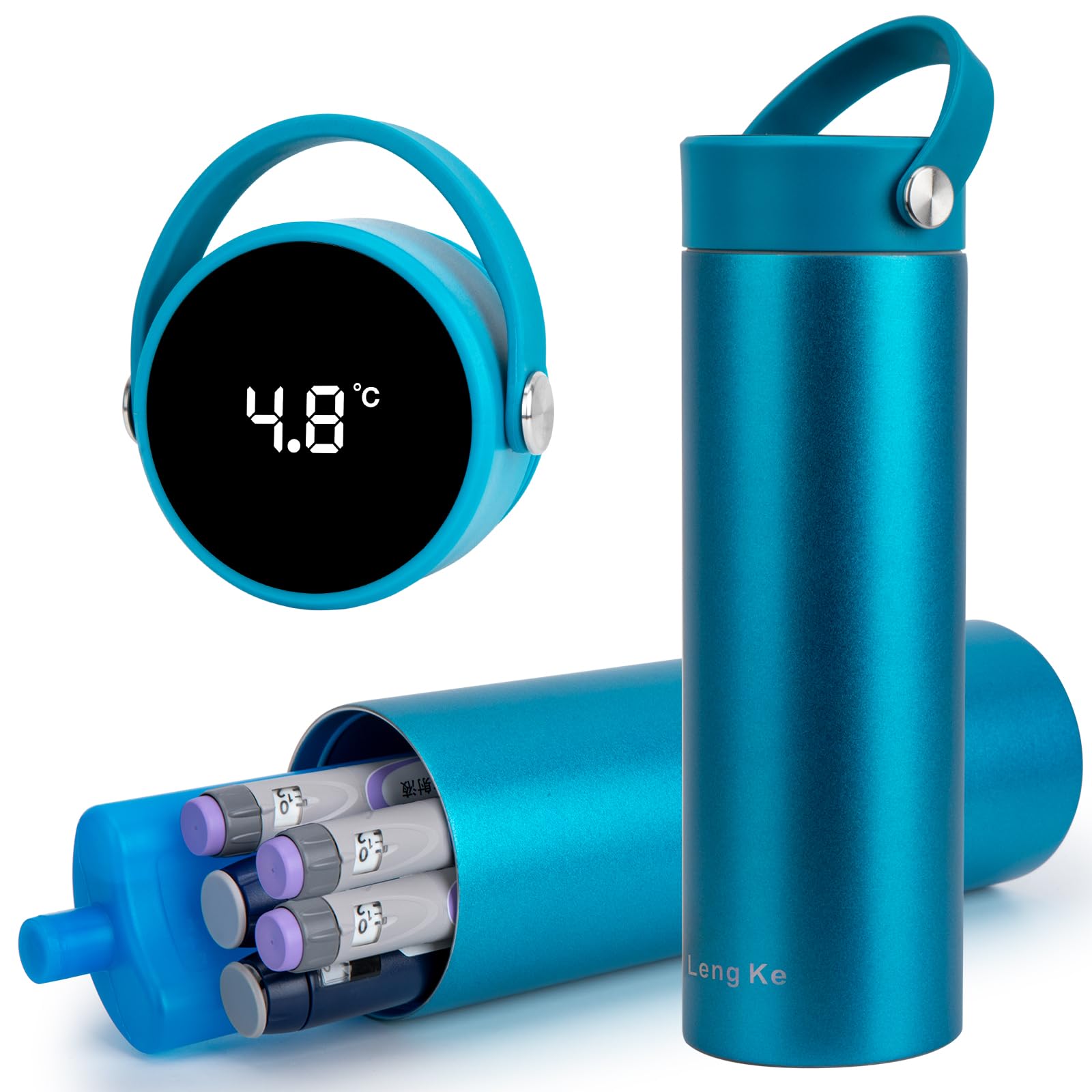SUNMON Bolsa Isotermica Insulina con Indicador Temperatura, Nevera Insulina Viaje, Nevera Electrica insulina para Acero Inoxidable 304, Estuche Insulina Frio para Refrigerar Durante 48 Horas