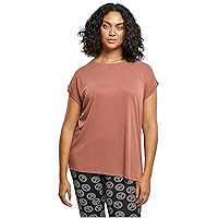 Urban Classics Ladies Modal Extended Shoulder Tee T-Shirt, Terracotta