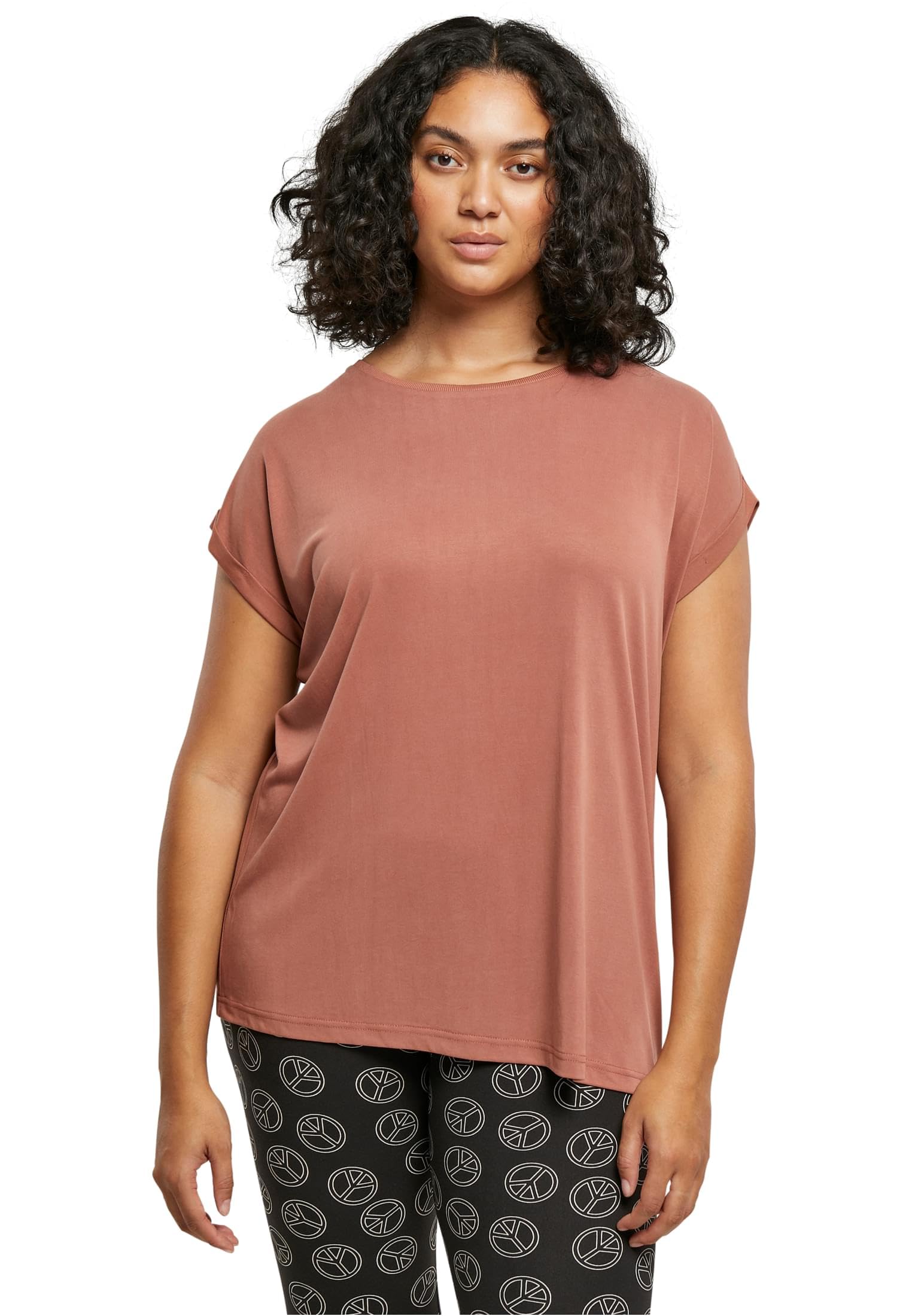 Urban Classics Women's Terracotta Modal Extended Shoulder Tee T-Shirt, Xxl