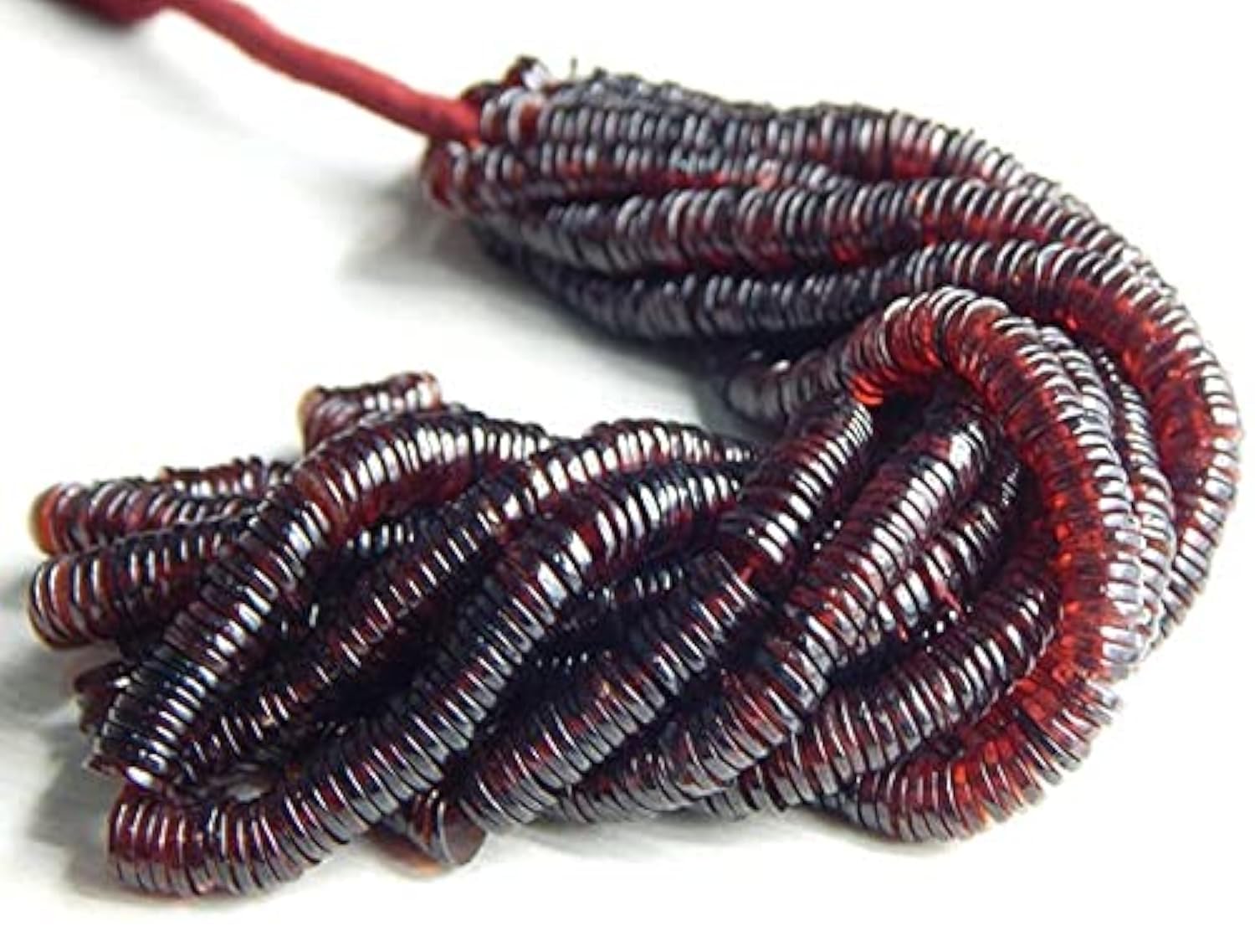 Perles grenat forme pneu 6mm LKBEADS pour création bijoux