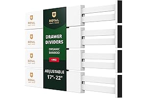 Royal Craft Wood Adjustable Drawer Organizer