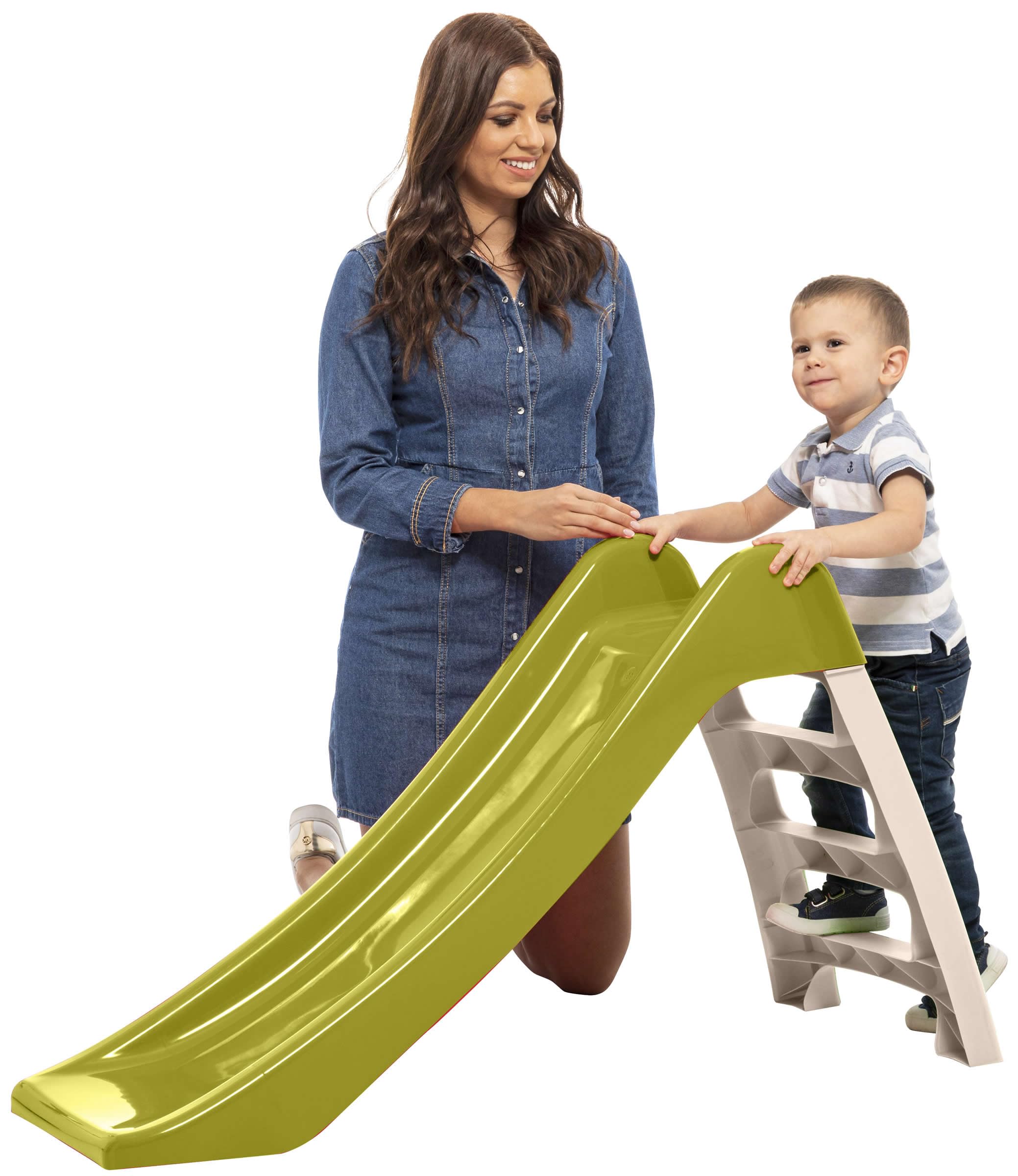 428 Rutsche Baby Slide, Kunststoffrutsche für Kleinkinder, Gartenrutsche Lime