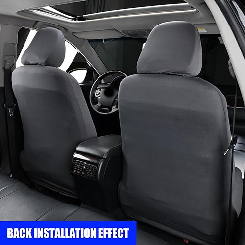 Miniatura 5 de gunhunt Paquete de 2 fundas para reposacabezas de automóvil, fundas universales antisucias, protector suave para reposacabezas de automóvil,