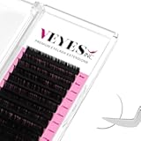 VEYES INC Classic Volume Lash Extensions 0&period;03-0&period;20 J&sol;B&sol;L&sol;C&sol;CC&sol;D&sol;DD Curl 5-25mm Mixed & Single Length Tray&comma; Premium Silk Eyelashes&comma; Professional Supplies for Lash Techs&lpar;Matte Black 0&period;15 D 8-16mm&rpar;
