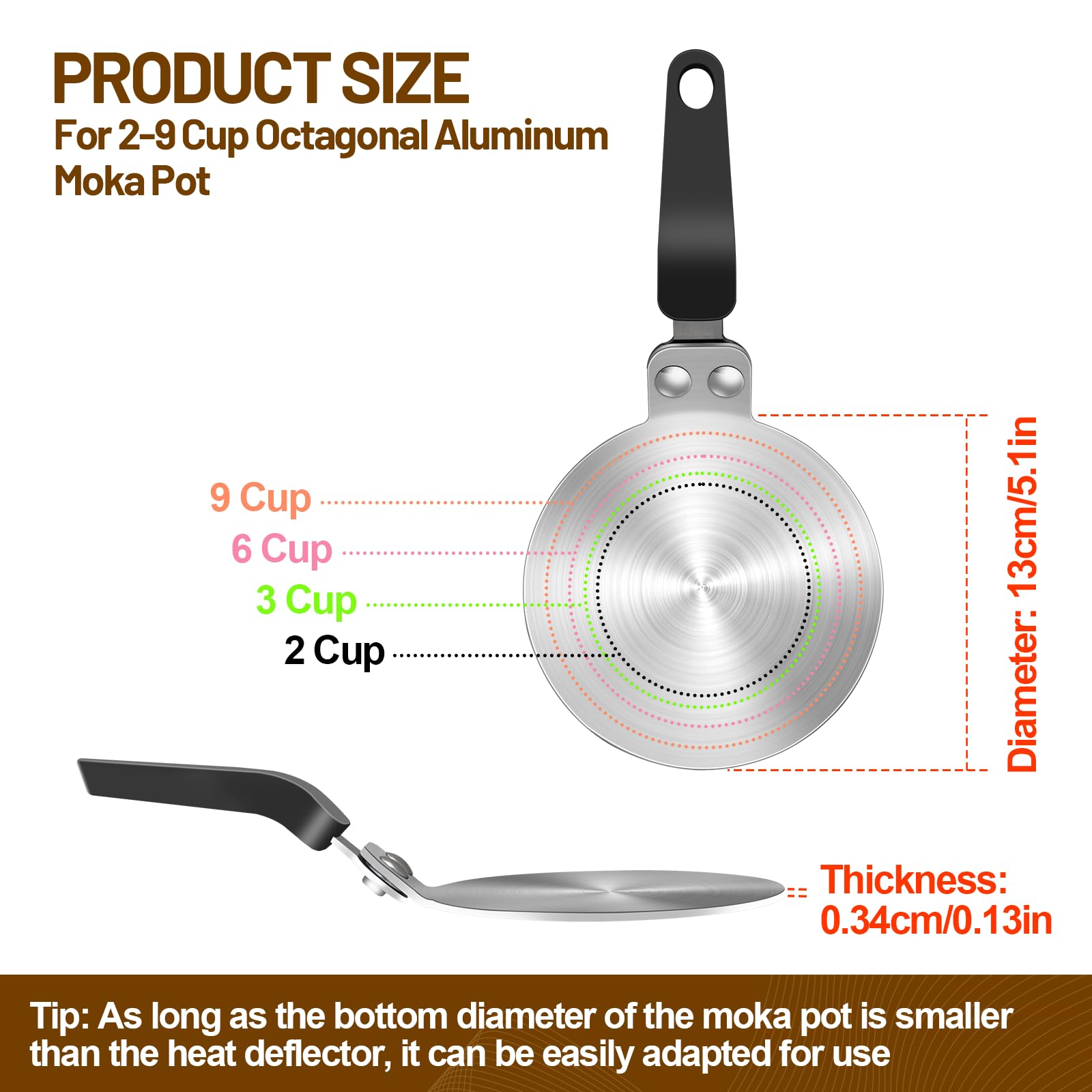 Moka Pot Adapter Plate - Induction Heat Guide -2