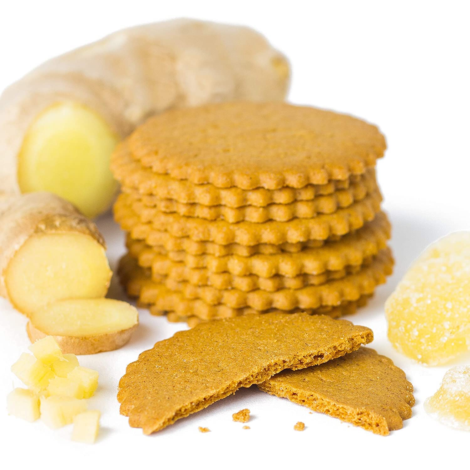 Dewey’s Bakery Triple Ginger Moravian Style Cookie Thins | Baked in Small Batches | Real, Simple Ingredients | Time-Honored Southern Bakery Recipe | 9 oz (Pack of 6)