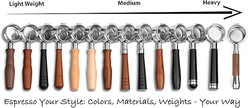 Miniatura 5 de LILQ Mango de portafiltro  Reemplazo de mango de portafiltro sin fondo  Mango de madera natural  Mango de aluminio anodizado  Reemplazo del mango de