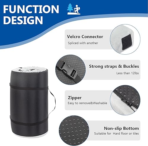 Miniatura 2 de VINGLI Colchón de espuma viscoelástica de 3 pulgadas, colchón portátil para dormir, cama enrollable para adultos cochetiendacunas