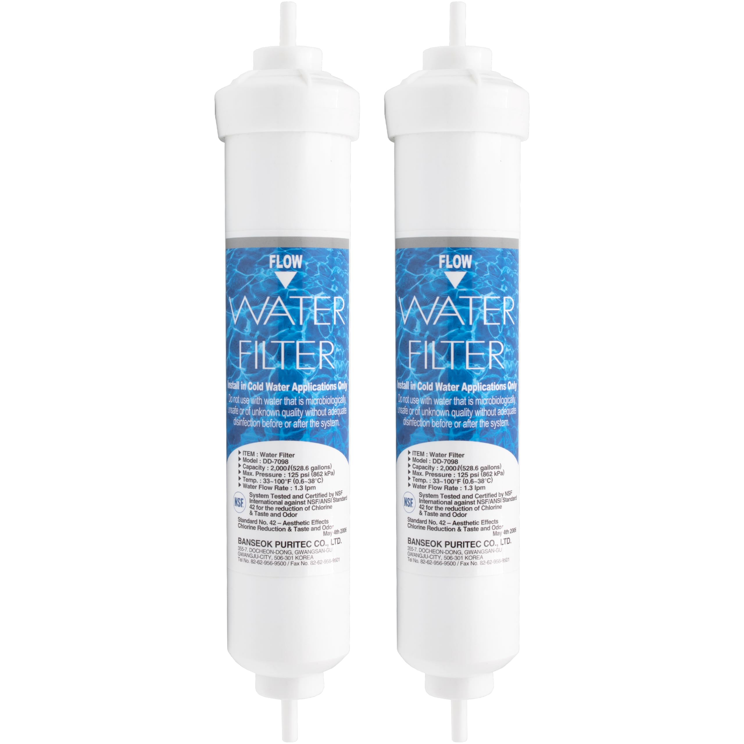 2 Stück Daewoo Ersatz Wasserfilter DD-7098 für FRN, FRS Serien