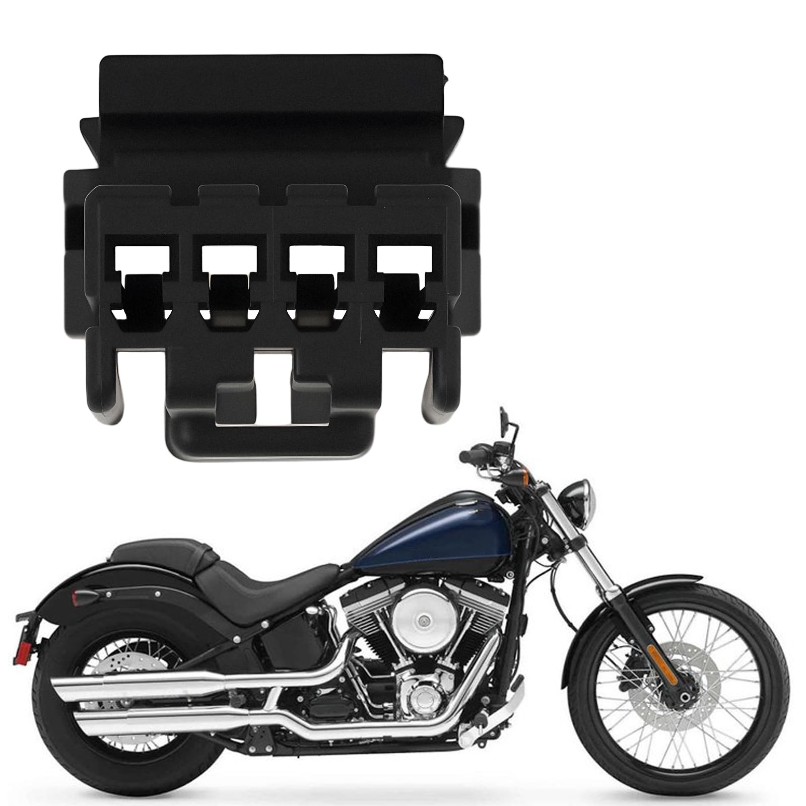 Connecteurs Phare Moto 4 Broches Lot De 2 - Compatible Harley Softail, Sportster, Dyna, Touring - 8