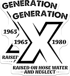 (2 Pack) Generation X Stickers - 1965 to 1980 Era Stickers - Nostalgic G...