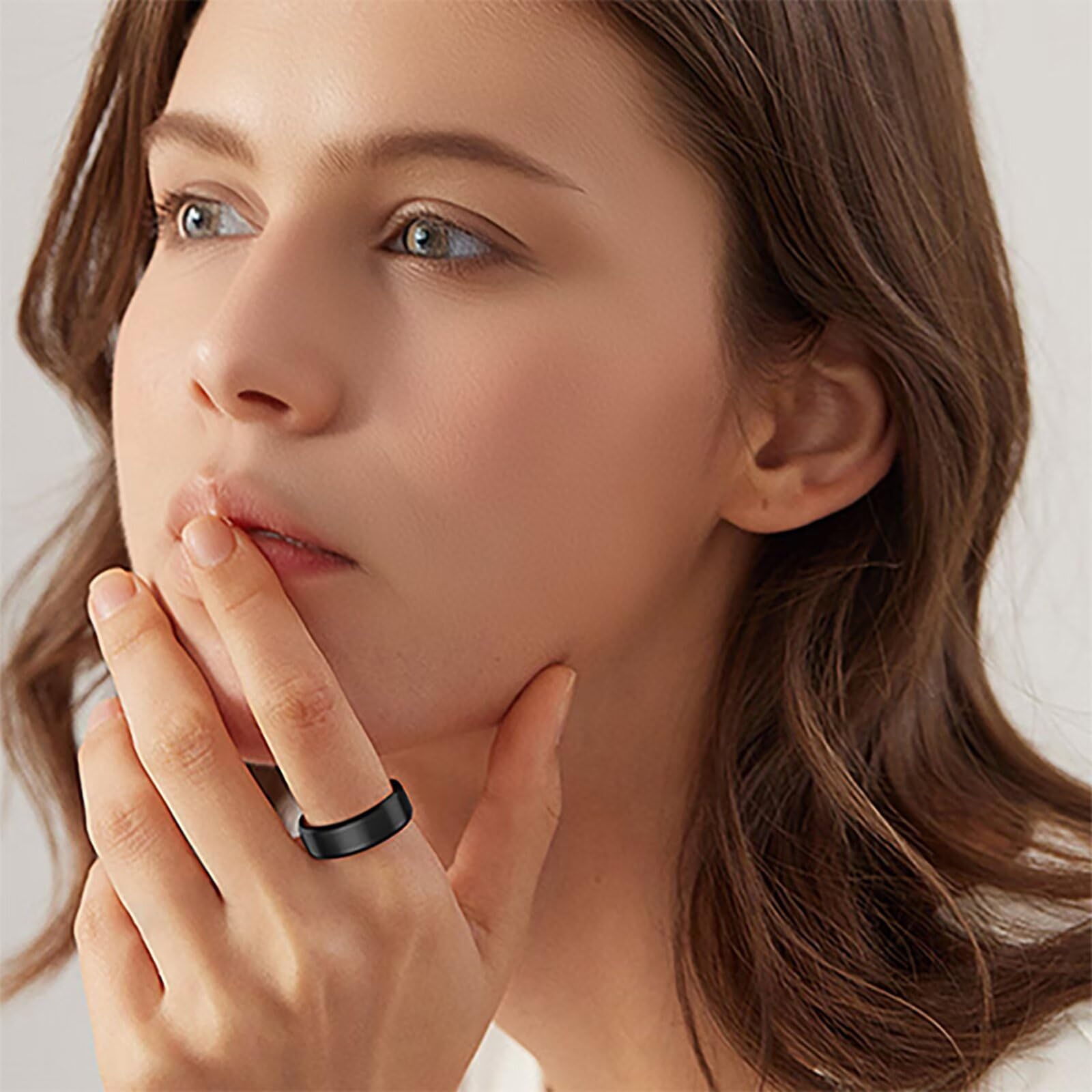 Smart Ring Blutdruckmessung Smartringe für Herren Damen IP68 Wasserdicht Android IOS Fitness Ring Tracker Schlaftracker Sport Ring mit Schrittzähler Kalorien Pulsmesser Herzfrequenz Sleep Tracker
