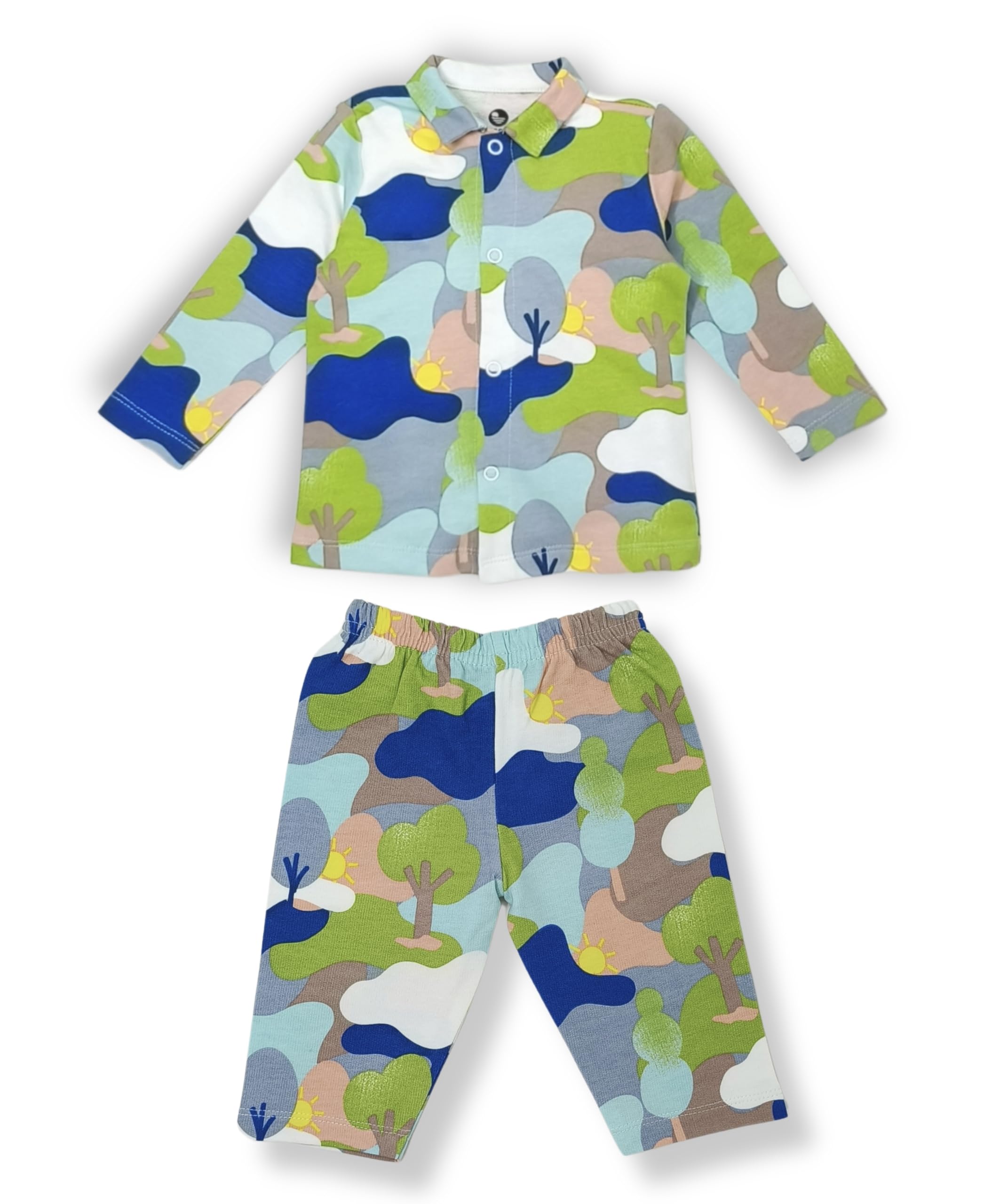 The Boo Boo ClubPink Cotton Night Suit with Whimsical – Perfect for Cozy Nights and Sweet Dreams
