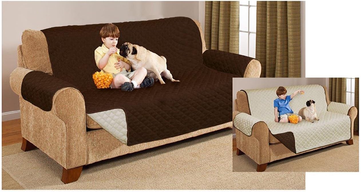 Artistic Fashionista Luxury QUILTED SOFA PROTECTOR Reversible & Water