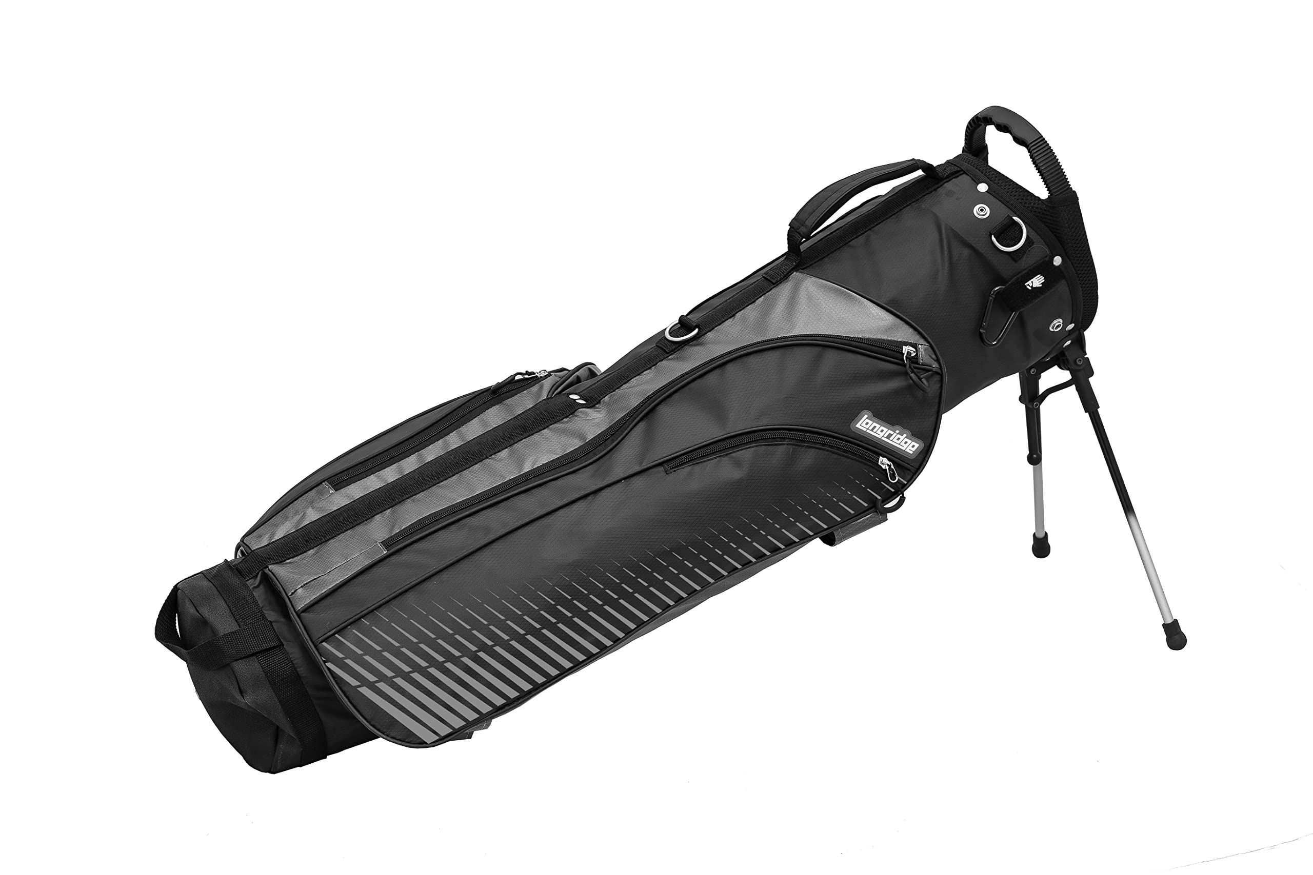Longridge 7" Tri Lite Sonntags-Golf-Tragetasche - Schwarz/Silber