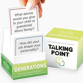 200 Intergenerational Conversation Cards - Get to Know Parents and Grandparents for Family Game Night with Curated Question Cards - Family Fun Games for Adults and Kids Too - Relatives Icebreaker