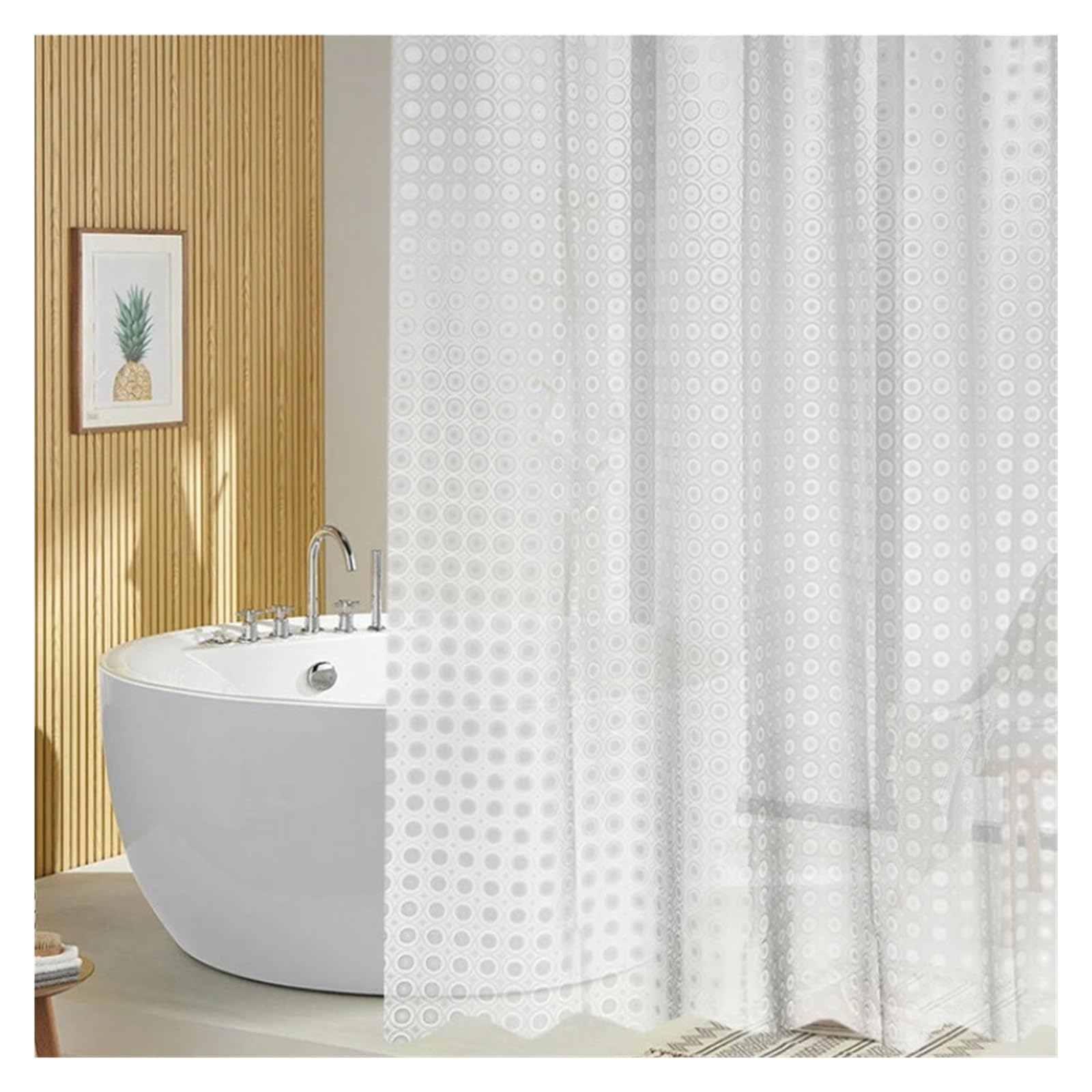PIGENEQW Shower Liner Cloth Waterproof 180x180cm Shower Curtain Waterproof Lining Bathing Cover Bathroom Home