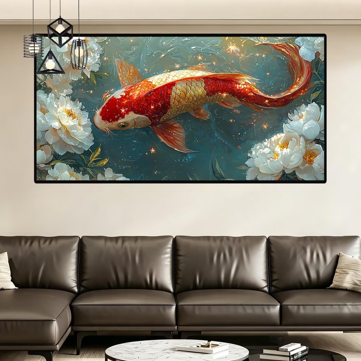 Diamond Painting Groß XXL 120x60cm, 5D Diamond Painting Koi Bilder -0423