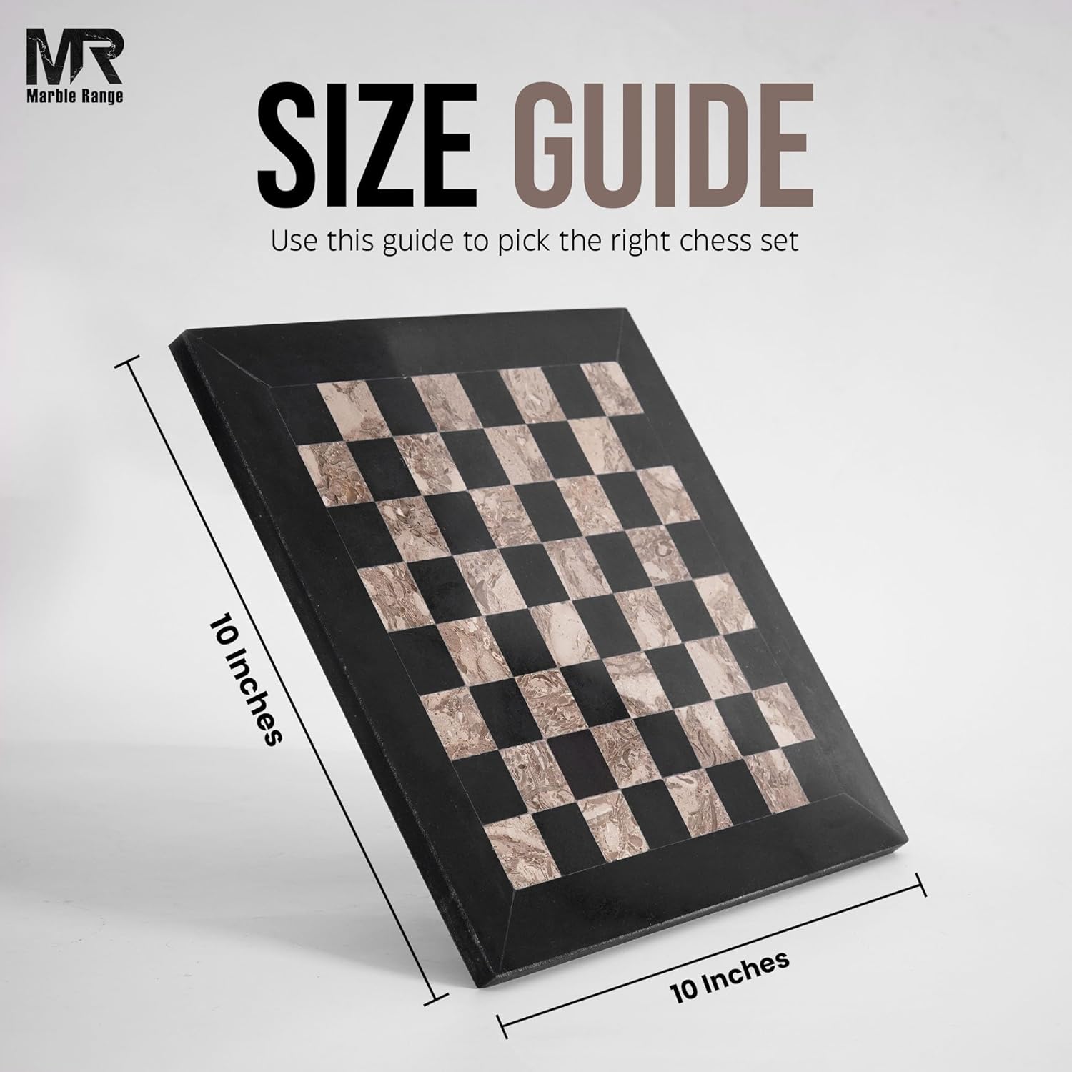 Marble Chess Set for Adults 10" Handmade Black & Oceanic Board Game with 32 Chess Pieces, 2 Extra Queens & Storage Box, Luxury Travel Game, Elegant for Home Decor