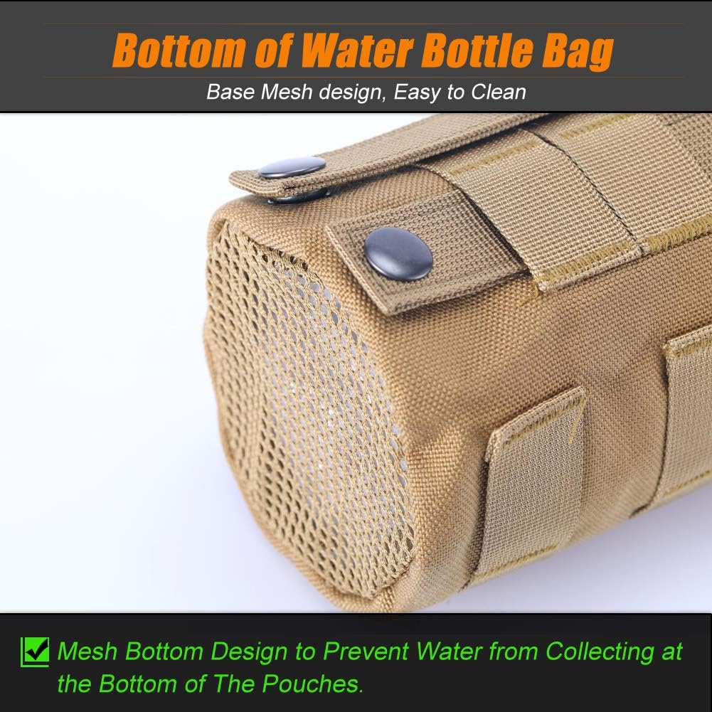 Upgraded Tactical Drawstring Molle Water Bottle Holder Tactical Pouches - Image 6