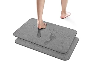 2 Pack Stone Bath Mat: Ultimate Absorbency for a Serene Bathing Experience