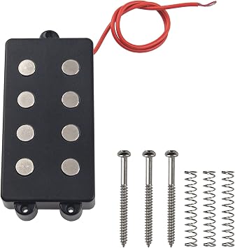 1Pcs Yootones Noiseless Good Balance 4 String Bass Guitar Pickup Compatible with Bass GuitarBlack
