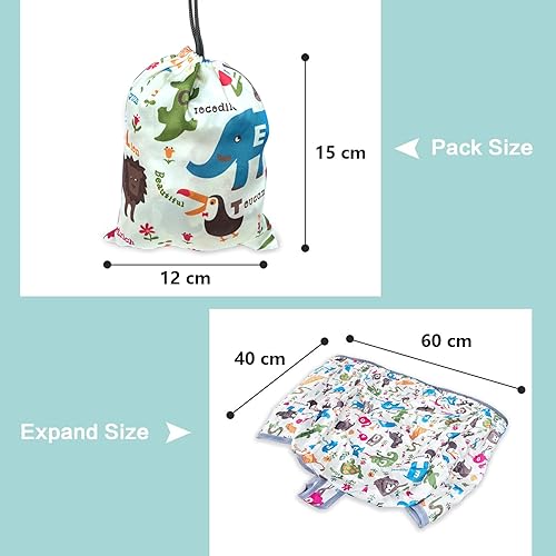 Miniatura 8 de Funda para carrito de compras para bebé, funda para silla alta, funda de carrito para bebés, niños y niños, diseño portátil 2 en 1, incluye bolsa de