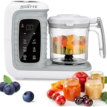 Baby Food Maker, Baby Steamer and Blender for Weaning, White