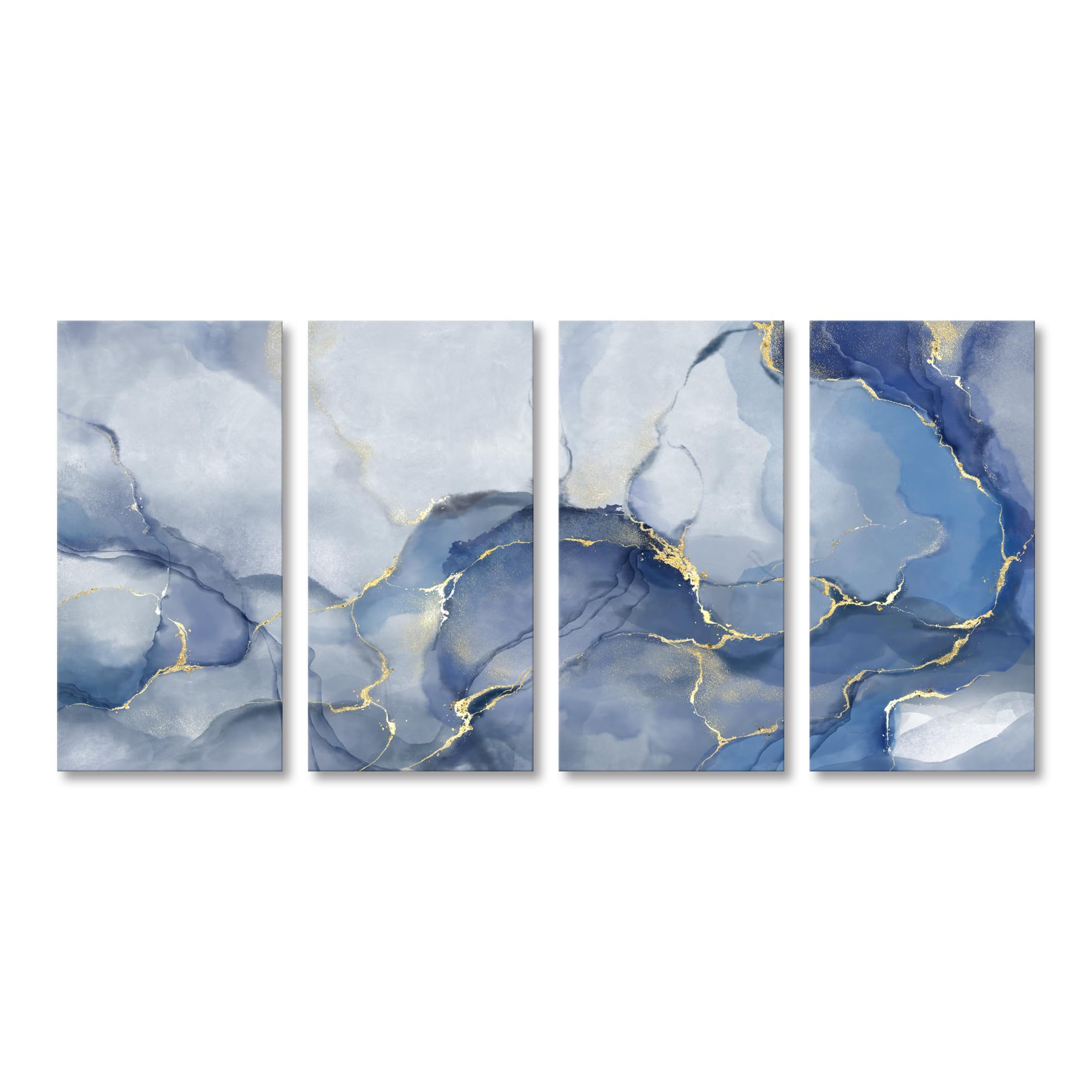 Extra Large Blue Abstract Wall Art Huge Modern Watercolor Painting