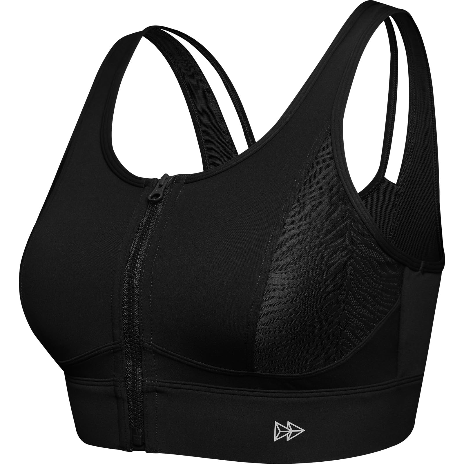 Yvette Reggiseno sportivo di supporto con chiusura frontale per le donne ad alto impatto Plus Size Reggiseno sportivo Supporto completo Esecuzione Allenamento