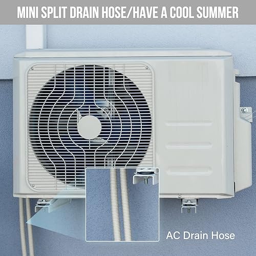 Miniatura 7 de BEWAVE Kit de manguera de drenaje de aire acondicionado, tubo de drenaje universal duradero para mini bomba de calor sin conductos de CA dividida,