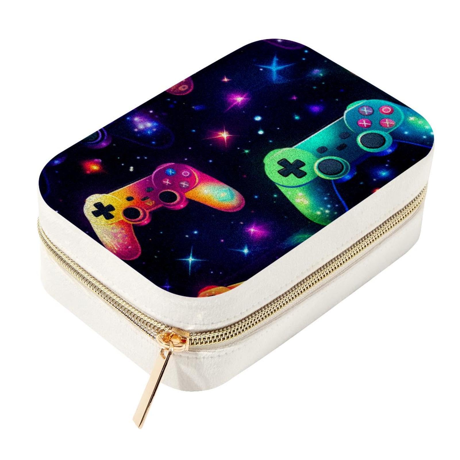 Boîte de rangement portable en velours avec compartiments amovibles pour bijoux