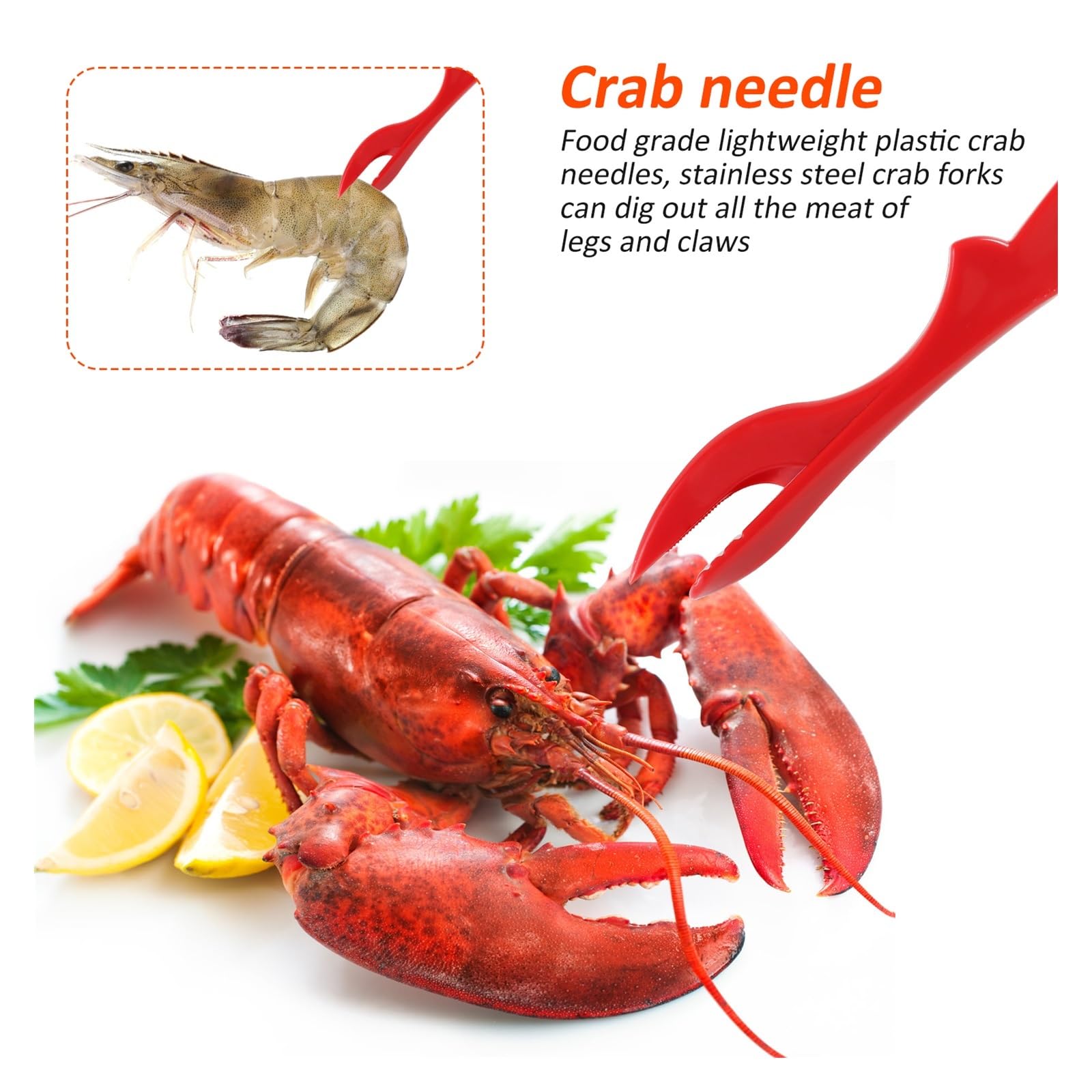 Juego de Herramientas Profesionales para mariscos, 16 Uds., ergonómico, Galleta de nueces, Cangrejo, Galleta, Tenedor, Tijera, desgranador de Langosta, Accesorio de Cocina