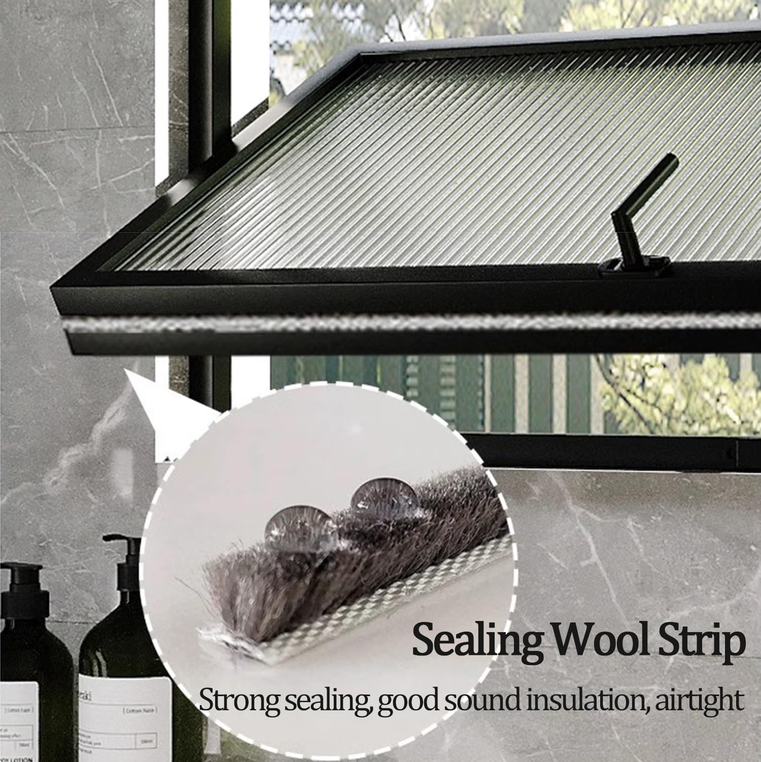 Finestra Rettangolare in Metallo a Filo, Finestra Girevole a 360° con Maniglie, Finestra di Ricambio in Vetro Temperato per la Decorazione del Bagno, della Cucina e del Soggiorno,B,40×100cm
