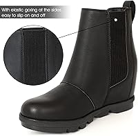 Vista 3 de Athlefit Botas de cuña cómodas para mujer