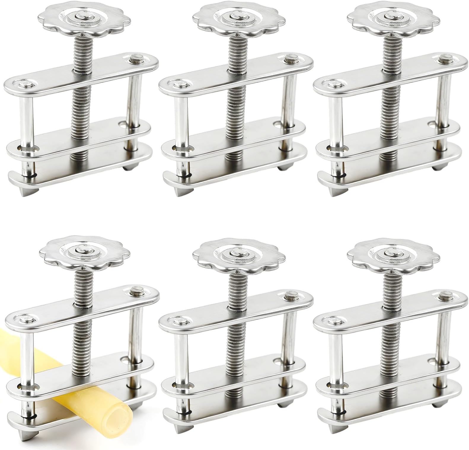 6PCS Squeeze-Off Plumbing Adjustable Tool, Fits Pipes Up to 0.79"(2cm) Diameter, Quick Water Shut-Off Plumbing Tool, Rustproof Galvanized Steel Pipe Clamp, Home/Engineering Emergency Pipe Repair