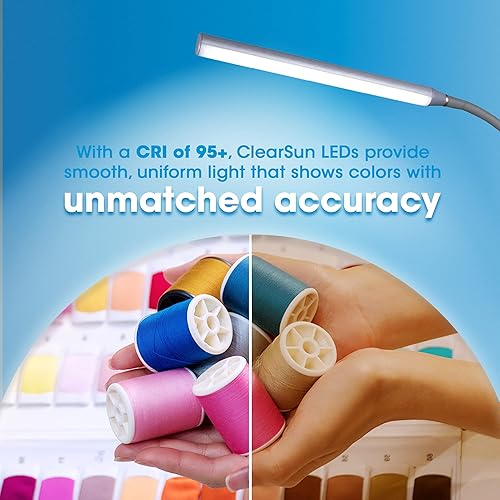 Miniatura 4 de Ottlite Lámpara de escritorio LED elástica con carga inalámbrica, tecnología LED ClearSun, 3 modos de temperatura de color con controles sensibles