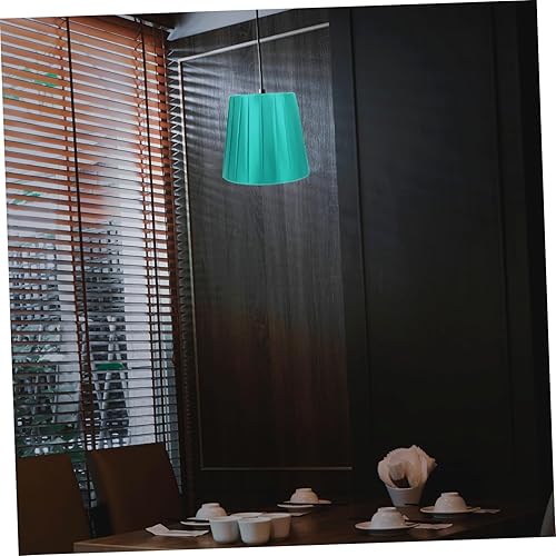 Miniatura 3 de Pantalla tejida moderna plisada de tambor mediano pantalla de tela de barril con clip en cubierta de luz, reemplazo de pantalla para lámpara de mesa