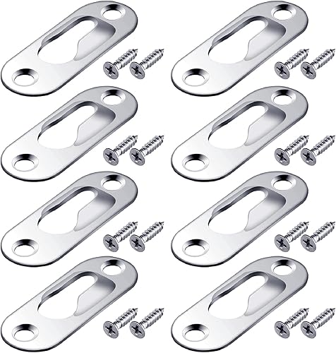 Hotop 40 piezas de colgadores para marcos de fotos con un solo agujero de cerradura con 80 piezas de tornillos, cierres de metal para colgar con