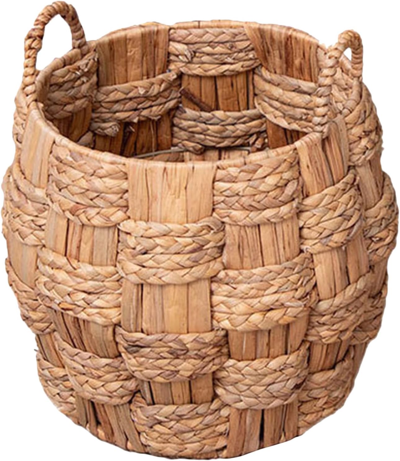 Generic Handwoven Grass Woven Basket - Straw Storage Basket With Handle For Bread Fruit Pantry - Decorative Desktop Storage Holder Farmhouse Organizer For Indoor