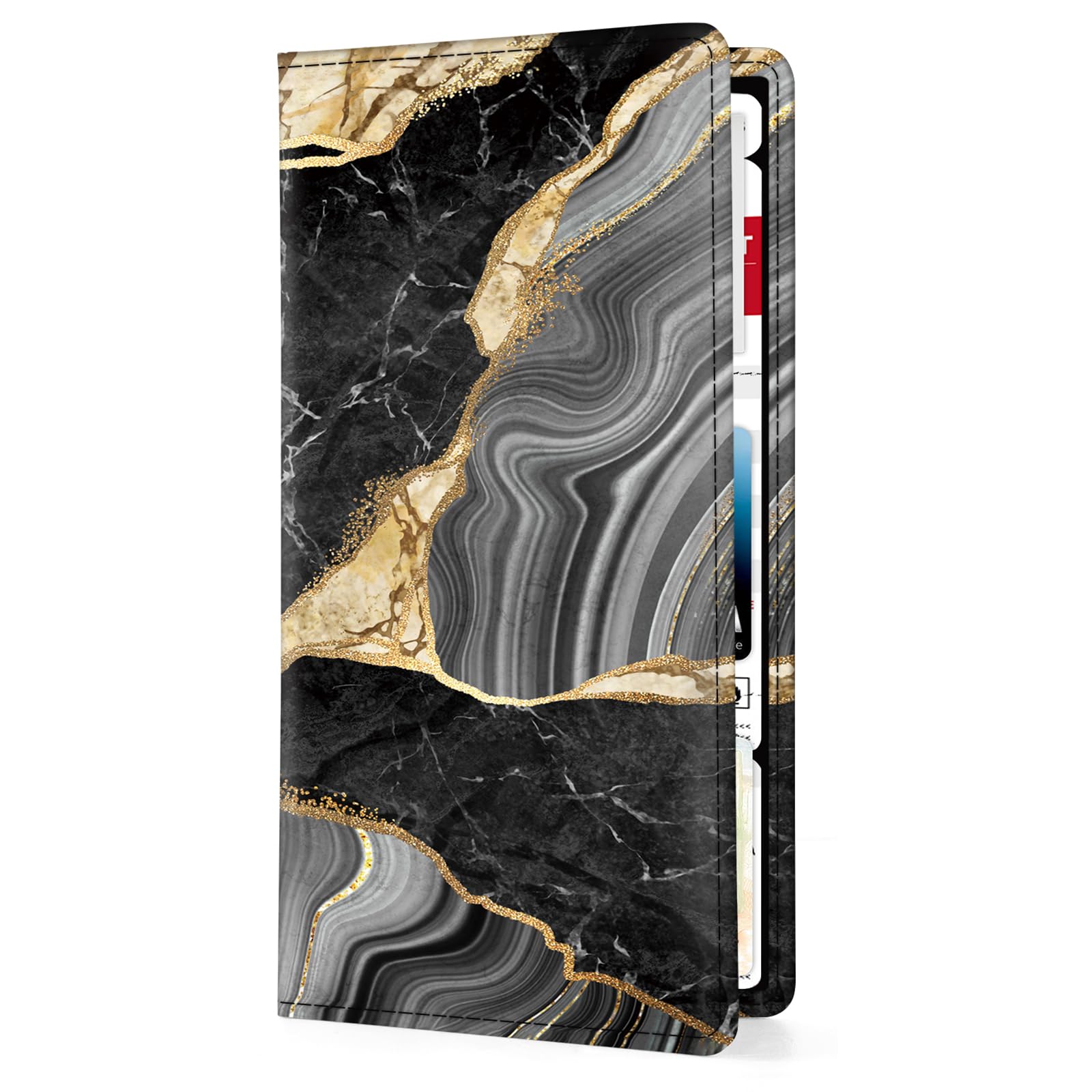 Pisypox Car Registration and Insurance Holder，Colour Patterns Men Women Car License Document Registration and Insurance Card Holder