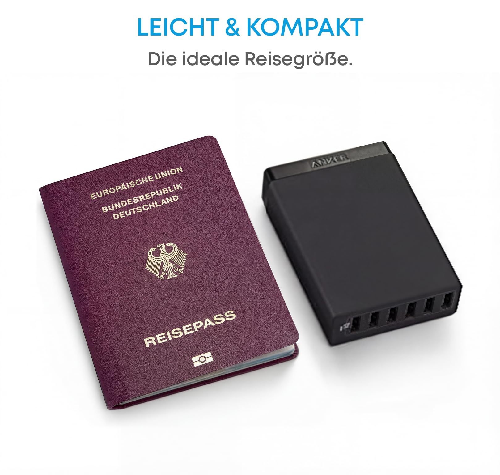 Anker 60W 6-Port USB Ladegerät, iPad Ladegerät für iPhone, iPad, Galaxy, Nexus, HTC, Nokia, Motorola und weitere (Schwarz)
