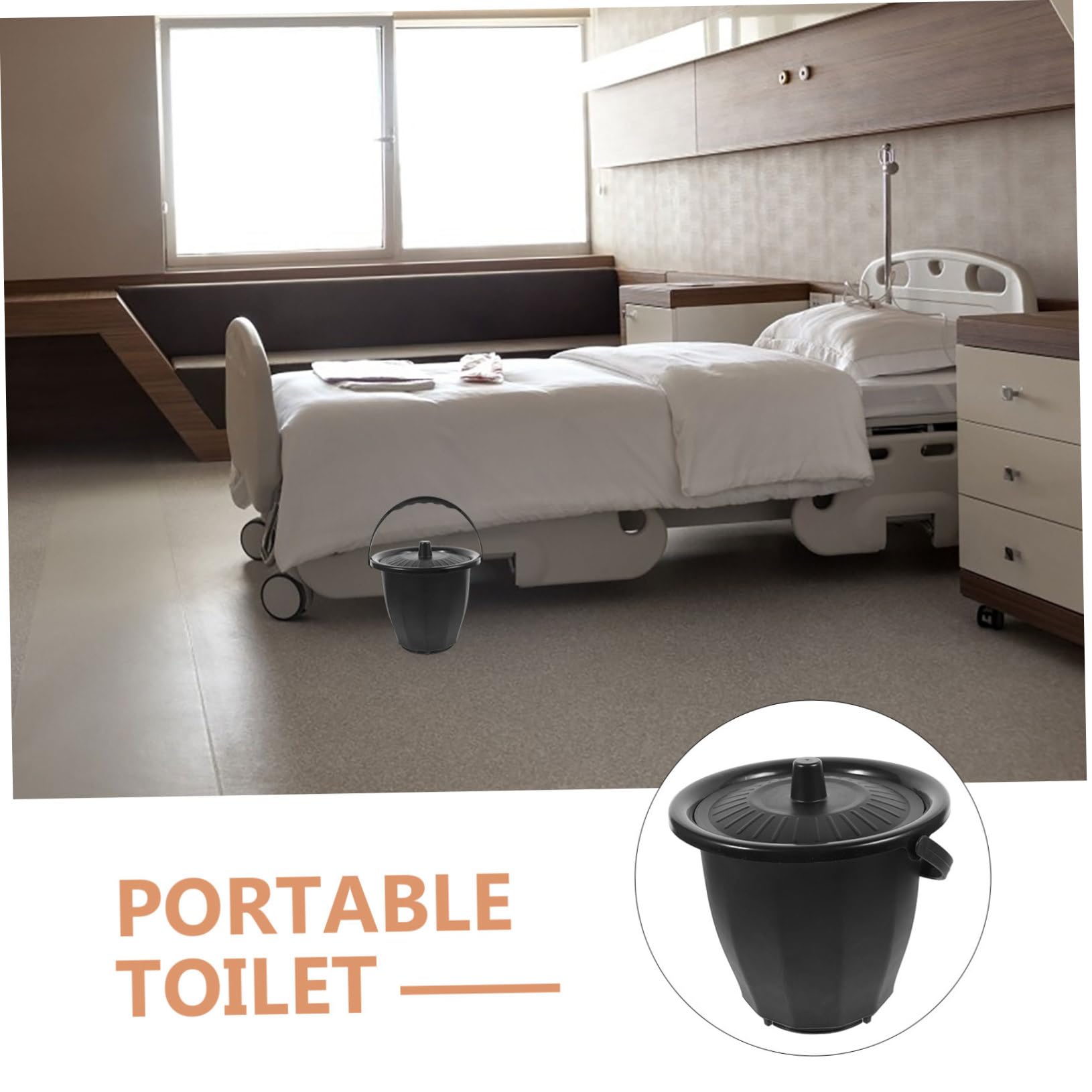 FRCOLOR Unisex Urinal for Potty Training Mens Urinal Lid Plastic Chamber Pot for Home Use