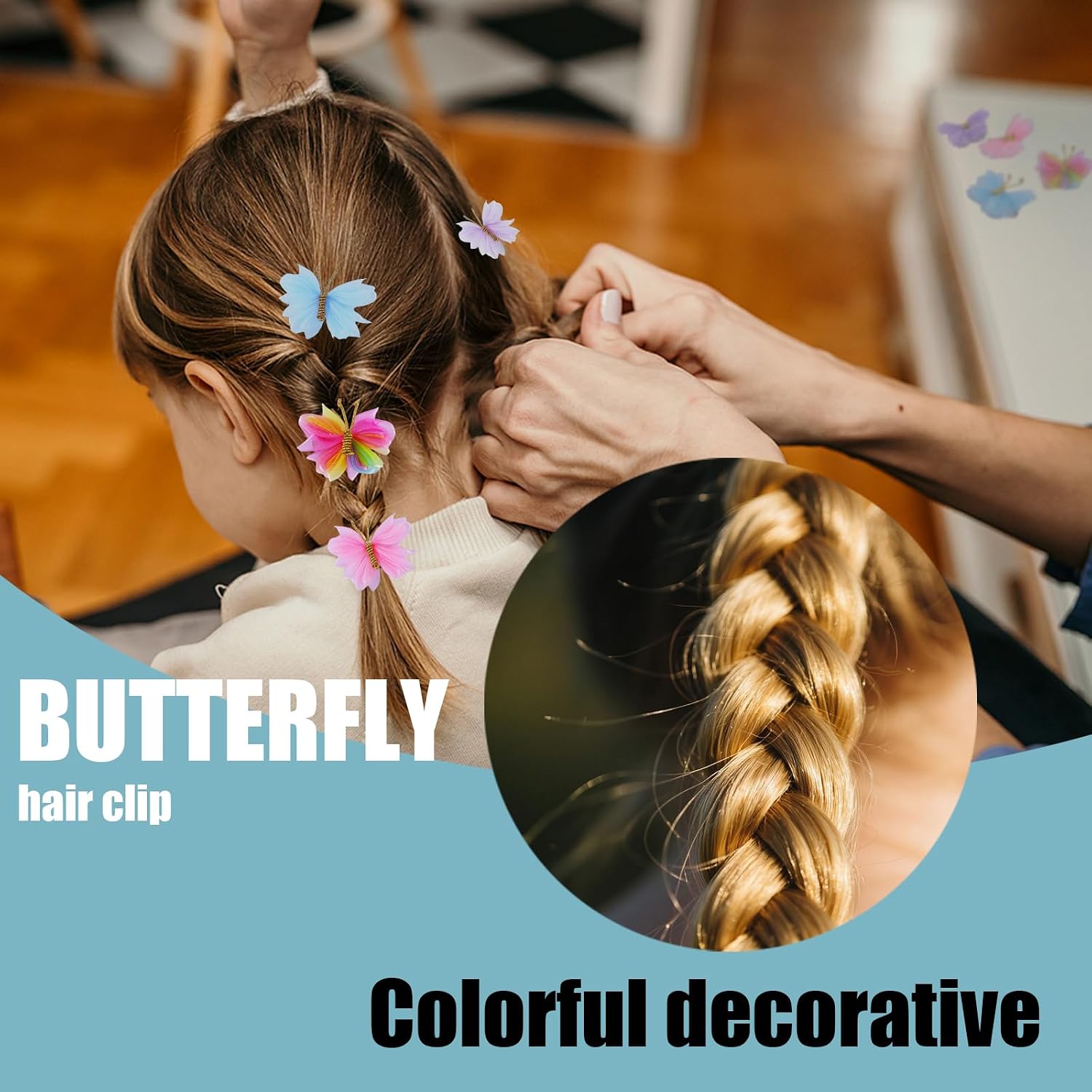 10PCS Butterfly Hair Barrettes Mini Colorful Butterfly Hair Clips Cute Hair Accessories