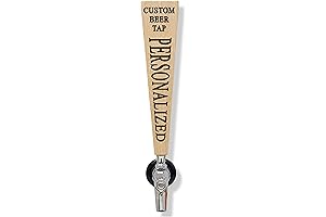 Personalized Oak Wood Beer Keg Tap Handles Enhance Tap Rooms and Home Kegerators