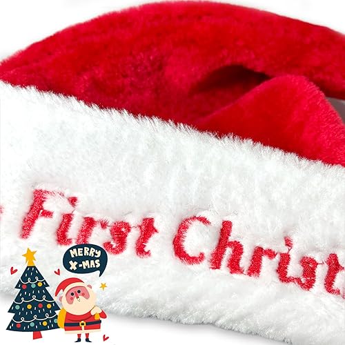 Miniatura 2 de Maforts Sombrero de Papá Noel, sombrero de Navidad, sombrero de Navidad para adultos, niños, recién nacidos, sombrero de Papá Noel, mujeres,