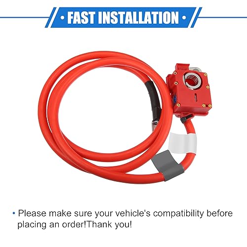 Miniatura 7 de Cable de terminal de batería positivo para automóvil compatible con BMW 528i 535i 550i M5 2008-2010, fusible rojo de plástico duradero, cable de